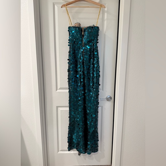 Bronx and Banco Emerald Sequin Strapless Maxi Dress - Picture 14 of 15